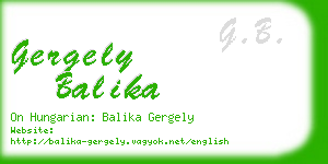 gergely balika business card